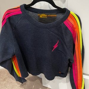 Aviator Nation Bolt Cropped Classic Crewneck / size Medium